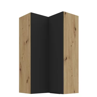 Hochschrank LUNARA 2 – 60 x 60 cm, Schwarz/Eiche Artisan