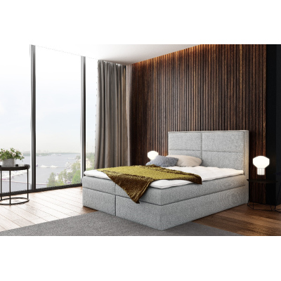 Einzelbett, gepolstert, Farbe Gery Gray, 120 + gratis Matratzenauflage