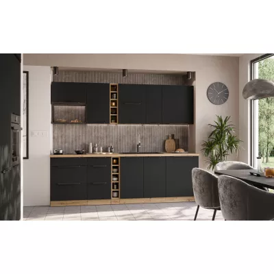 Hochschrank LUNARA 2 – 60 x 60 cm, Schwarz/Eiche Artisan