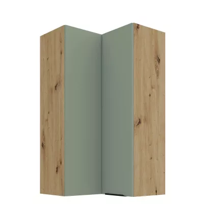Hochschrank LUNARA 2 – 60 x 60 cm, grün / Eiche (Artisan).