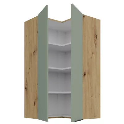 Hochschrank LUNARA 2 – 60 x 60 cm, grün / Eiche (Artisan).