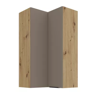 Hochschrank LUNARA 2 – 60 x 60 cm, Dunkelbeige/Eiche handwerklich gefertigt
