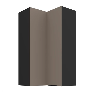 Hochschrank LUNARA 2 – 60 x 60 cm, dunkelbeige/schwarz