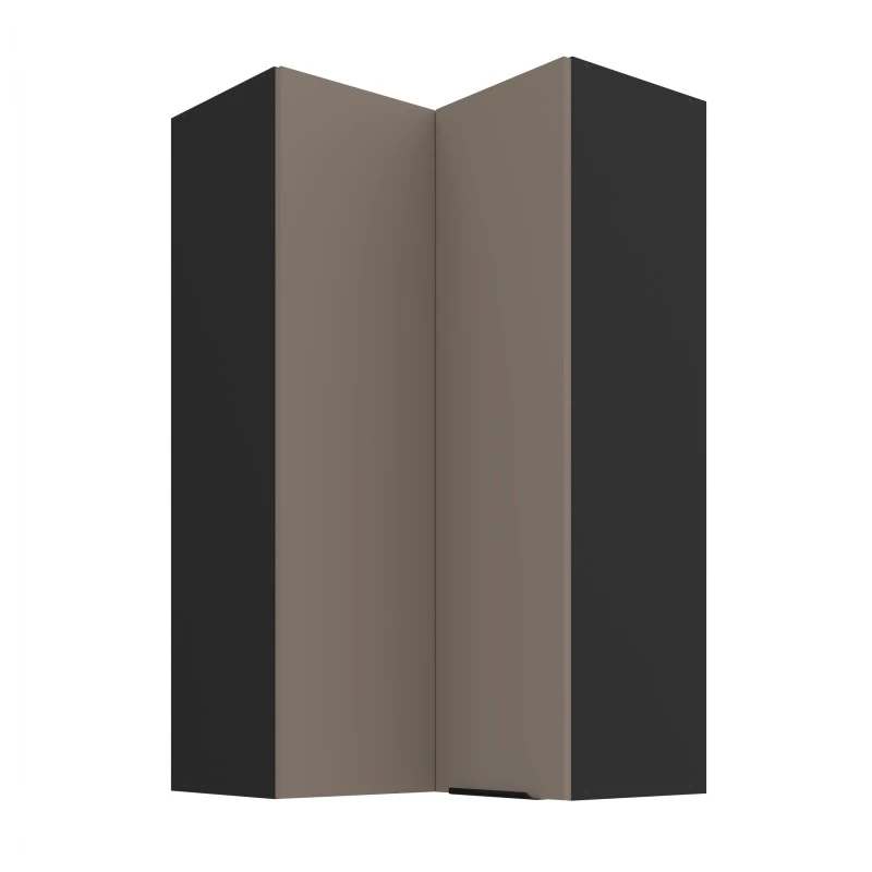 Hochschrank LUNARA 2 – 60 x 60 cm, dunkelbeige/schwarz