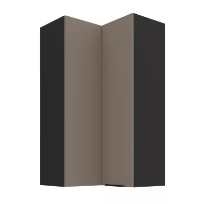 Hochschrank LUNARA 2 – 60 x 60 cm, dunkelbeige/schwarz