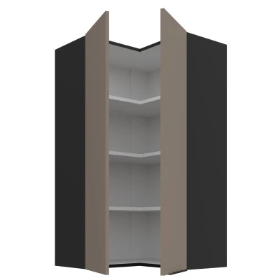 Hochschrank LUNARA 2 – 60 x 60 cm, dunkelbeige/schwarz