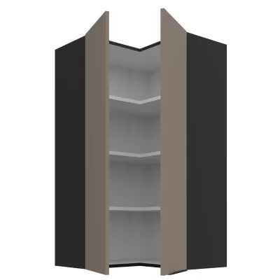 Hochschrank LUNARA 2 – 60 x 60 cm, dunkelbeige/schwarz