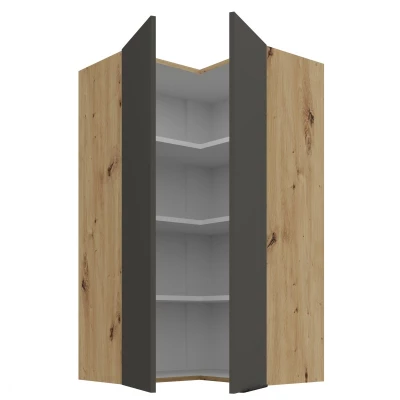Hochschrank LUNARA 2 – 60 x 60 cm, Graphit/Eiche (Artisan)