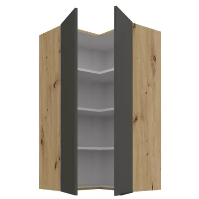 Hochschrank LUNARA 2 – 60 x 60 cm, Graphit/Eiche (Artisan)