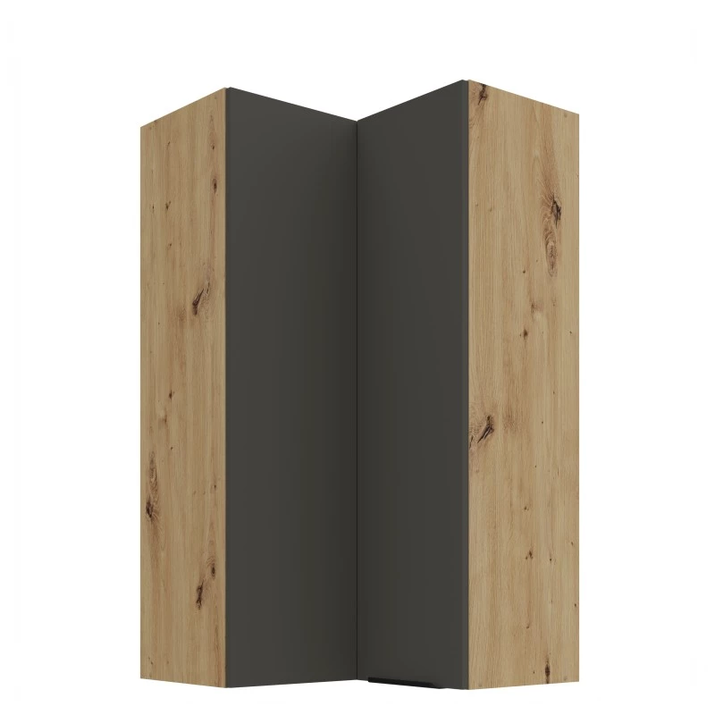 Hochschrank LUNARA 2 – 60 x 60 cm, Graphit/Eiche (Artisan)