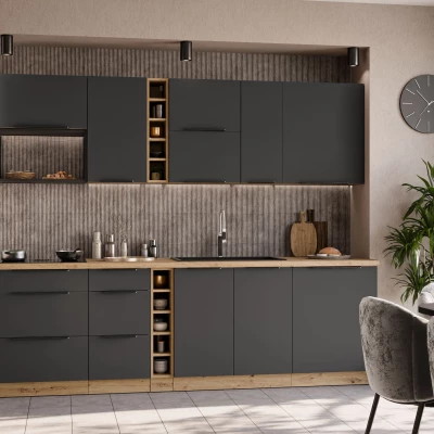 Hochschrank LUNARA 2 – 60 x 60 cm, Graphit/Eiche (Artisan)