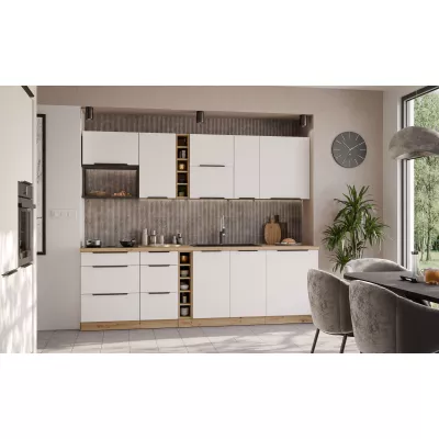 Hochschrank LUNARA 2 – 60 x 60 cm, weiß/Eiche handwerklich gefertigt