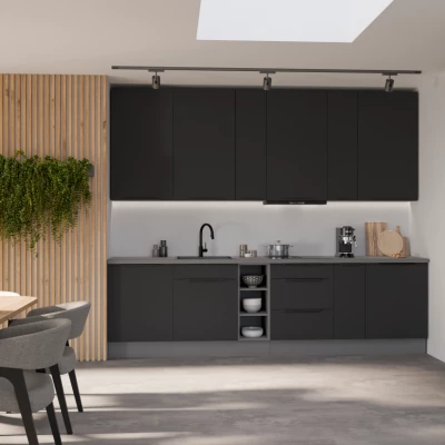Hochschrank LUNARA 2 - 60x60 cm, schwarz/anthrazit