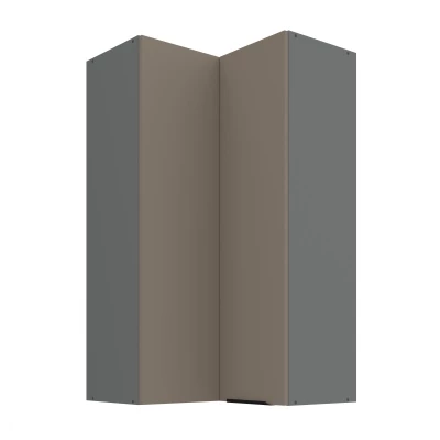 Hoher Eckschrank LUNARA 2 - 60x60 cm, Dunkelbeige/Anthrazit