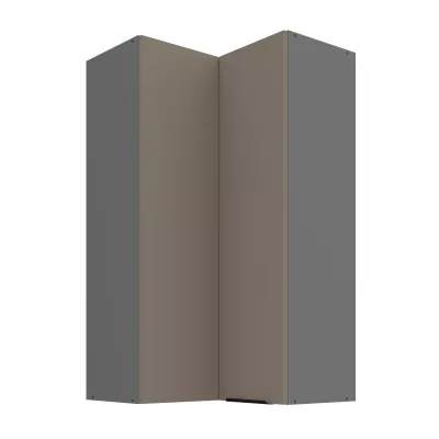 Hoher Eckschrank LUNARA 2 - 60x60 cm, Dunkelbeige/Anthrazit