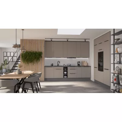Hoher Eckschrank LUNARA 2 - 60x60 cm, Dunkelbeige/Anthrazit