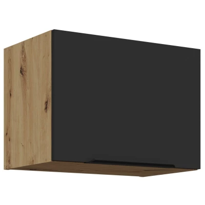 LUNARA Dunstabzugshaube – Breite 50 cm, Schwarz/Eiche Artisan