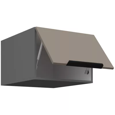 Hängeschrank mit Flügeltüren LUNARA – Breite 50 cm, Dunkelbeige/Anthrazit