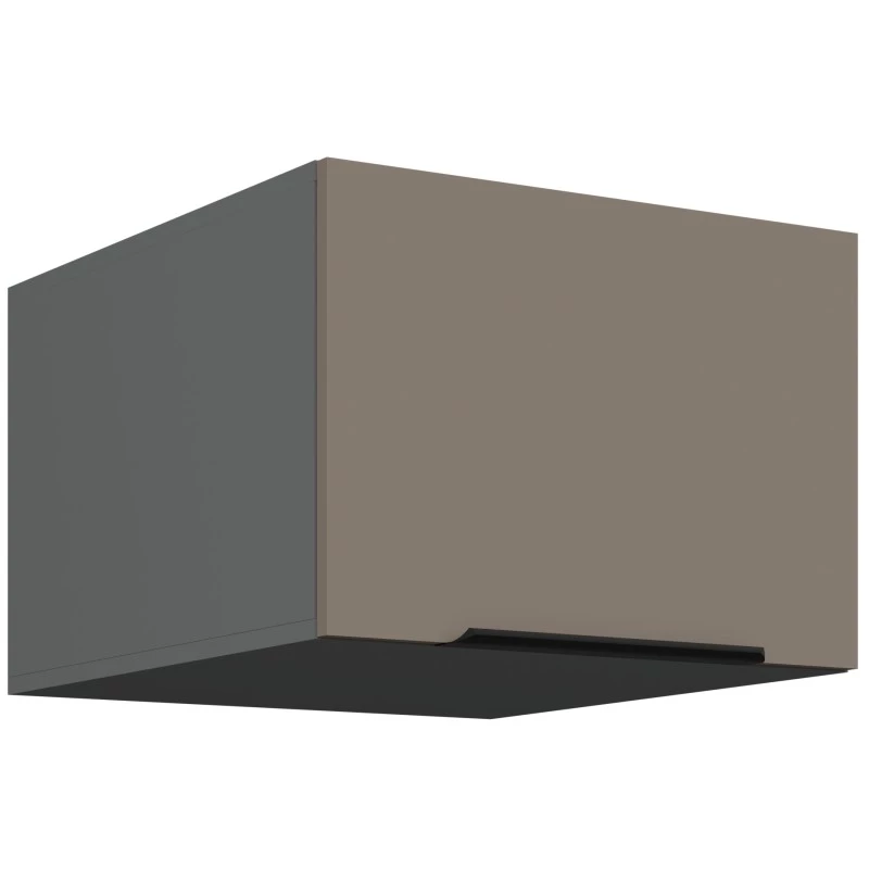 Hängeschrank mit Flügeltüren LUNARA – Breite 50 cm, Dunkelbeige/Anthrazit