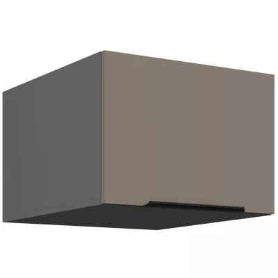Hängeschrank mit Flügeltüren LUNARA – Breite 50 cm, Dunkelbeige/Anthrazit