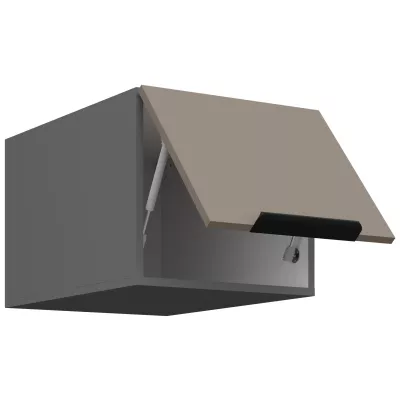 Hängeschrank mit Flügeltüren LUNARA – Breite 40 cm, Dunkelbeige/Anthrazit