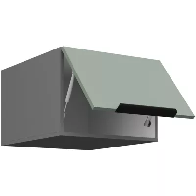 Hängeschrank mit Flügeltüren LUNARA – Breite 50 cm, Grün/Anthrazit