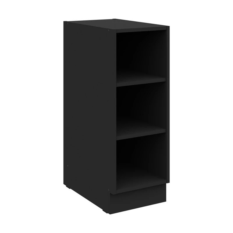 Unterschrank LUNARA – 30 cm breit, schwarz