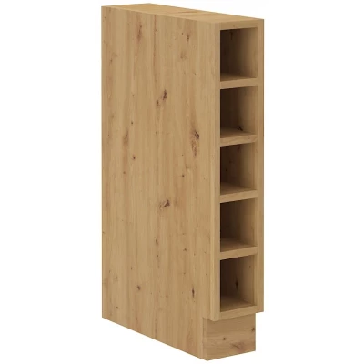 Unterschrank LUNARA – Breite 15 cm, Eiche (handwerklich gefertigt)