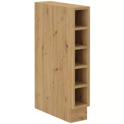 Unterschrank LUNARA – Breite 15 cm, Eiche (handwerklich gefertigt)