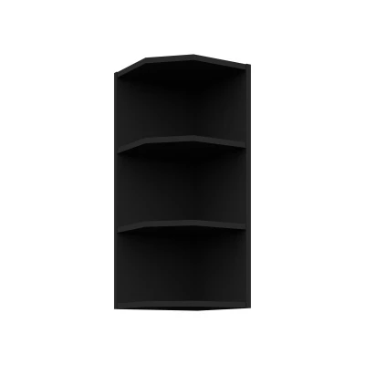 Oberer Eckschrank LUNARA – Breite 30 cm, schwarz