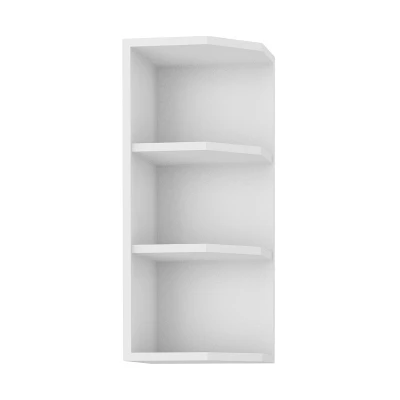Oberer Eckschrank LUNARA – Breite 30 cm, weiß