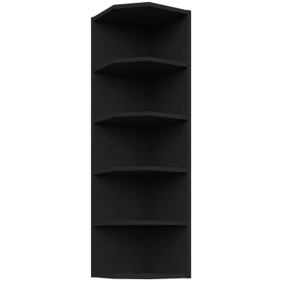 LUNARA Eckschrank hoch – 30 cm breit, schwarz
