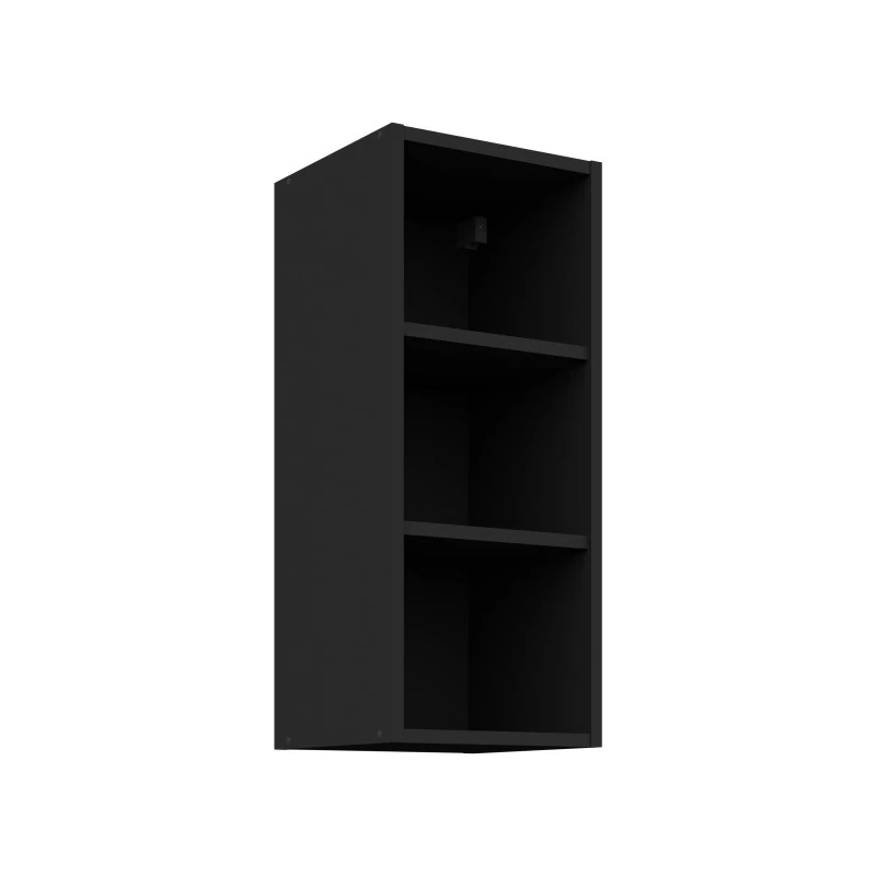 Offener Oberschrank LUNARA – Breite 30 cm, schwarz