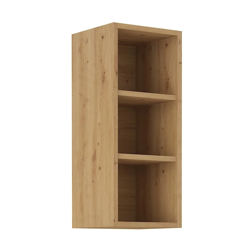 Offener Oberschrank LUNARA – Breite 30 cm, Eiche (handwerklich gefertigt)