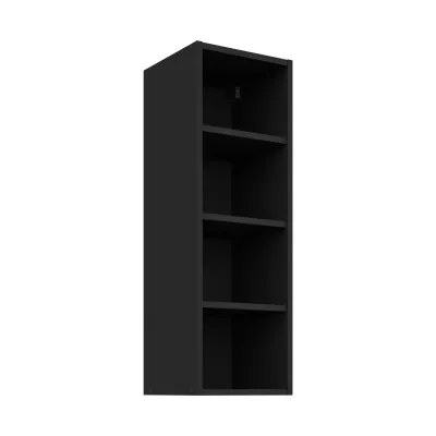 Hoher offener Schrank LUNARA – Breite 30 cm, schwarz