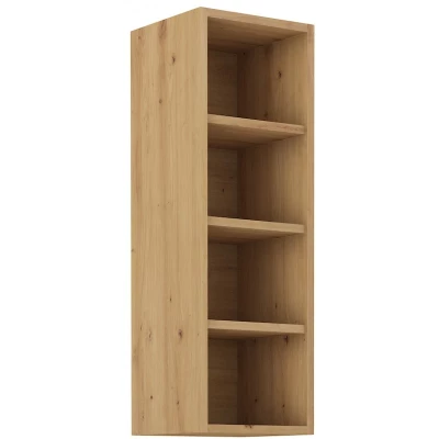 Hoher offener Schrank LUNARA – Breite 30 cm, Eiche, handgefertigt