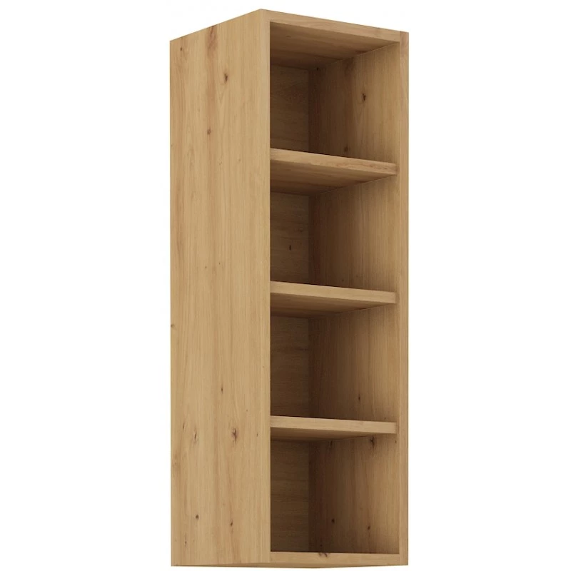 Hoher offener Schrank LUNARA – Breite 30 cm, Eiche, handgefertigt