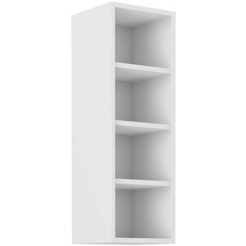 Hoher offener Schrank LUNARA – Breite 30 cm, weiß