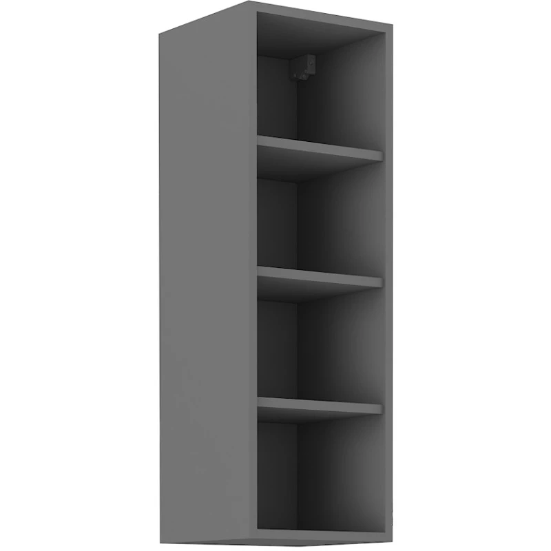 Hoher offener Schrank LUNARA – Breite 30 cm, Anthrazit
