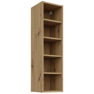 Hoher offener Hängeschrank LUNARA – Breite 30 cm, Eiche (handwerklich gefertigt)