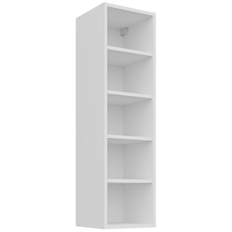 Hoher offener Hängeschrank LUNARA – Breite 30 cm, weiß