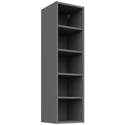 Hoher offener Hängeschrank LUNARA – Breite 30 cm, Anthrazit