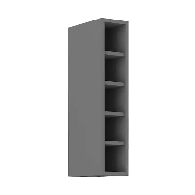 Offener Oberschrank LUNARA – Breite 15 cm, Anthrazit