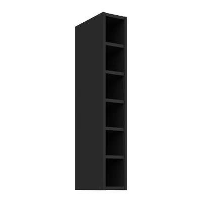 Hoher offener Schrank LUNARA – Breite 15 cm, schwarz