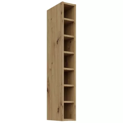 Hoher offener Hängeschrank LUNARA – Breite 15 cm, Eiche (handwerklich gefertigt)