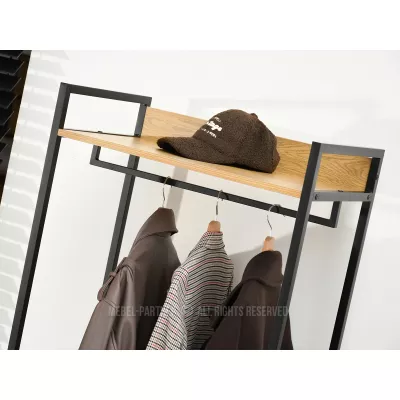 NOAS Garderobenständer mit Schubladen – Eiche/Schwarz