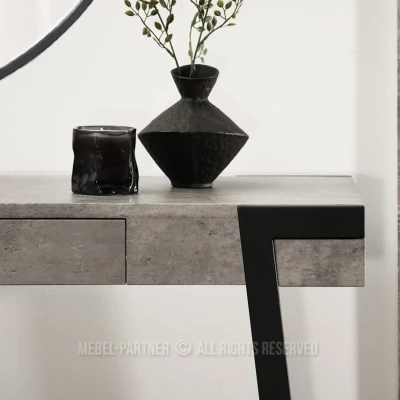 Konsolentisch NERIO - Beton / Schwarz