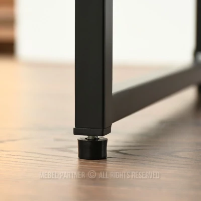 NIRAI Konsolentisch mit Ablage und Schublade – Beton / Schwarz