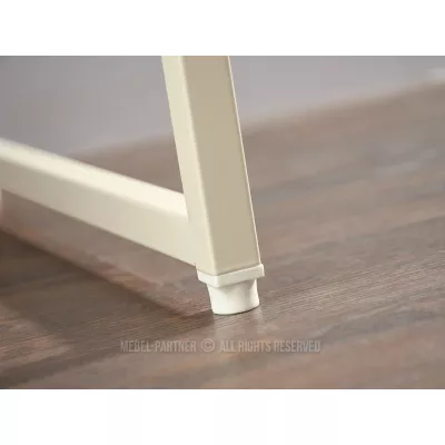 NIRAI Konsolentisch mit Ablage und Schublade – beige/creme