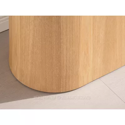 Konsolentisch MALAKAI – weißer Marmor / Eiche